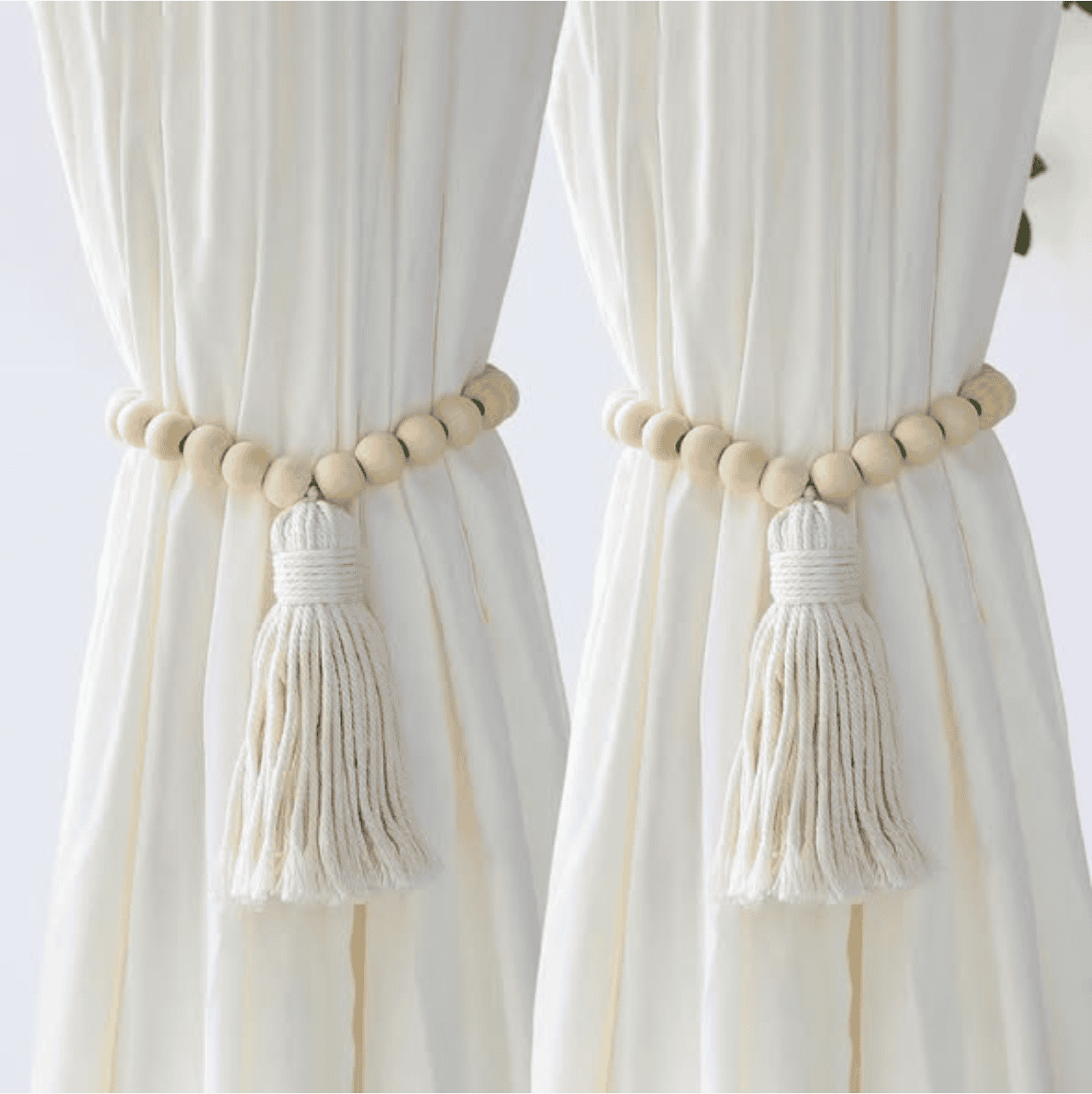 Wooden Beads Curtain Tie Backs