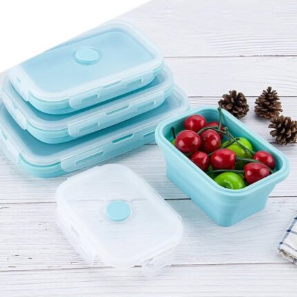4PCS Collapsible Silicone Food Containers