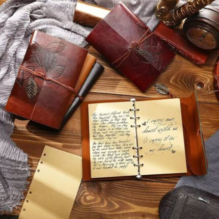 A6 Retro Leaf Notebook