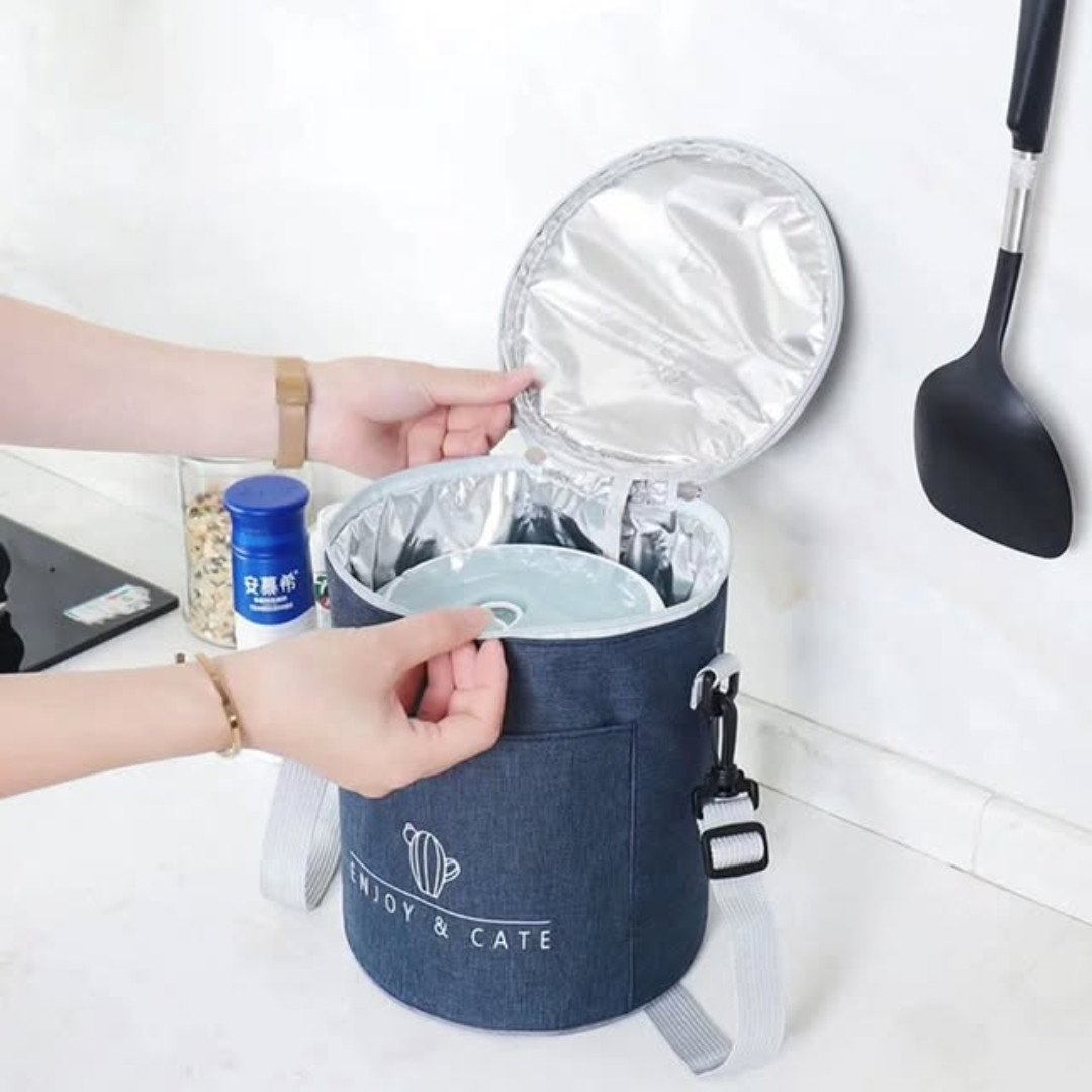 Insulated Round Lunch Bag