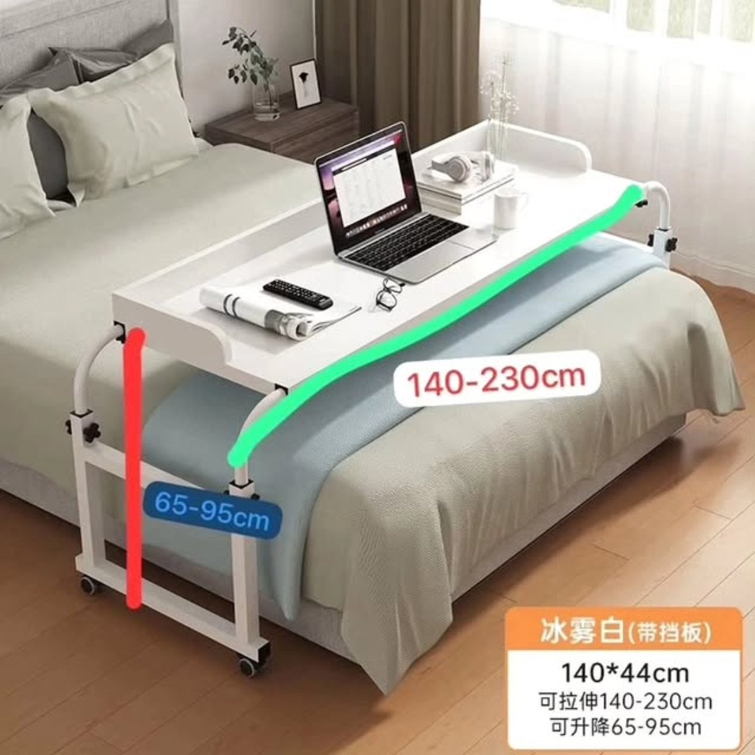 Adjustable Over Bed Laptop Desk with Wheels