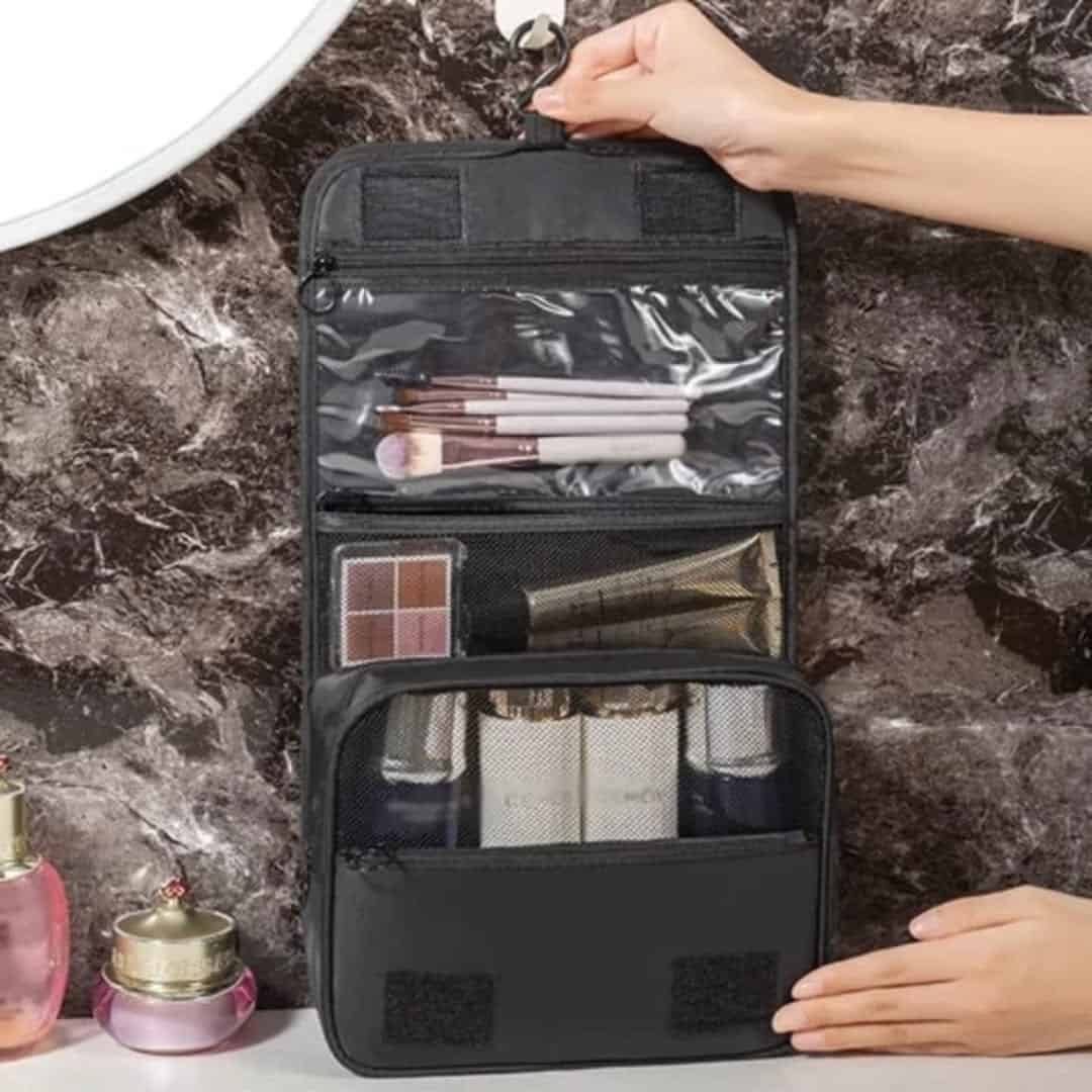 Partitioned Makeup Organizer Bag