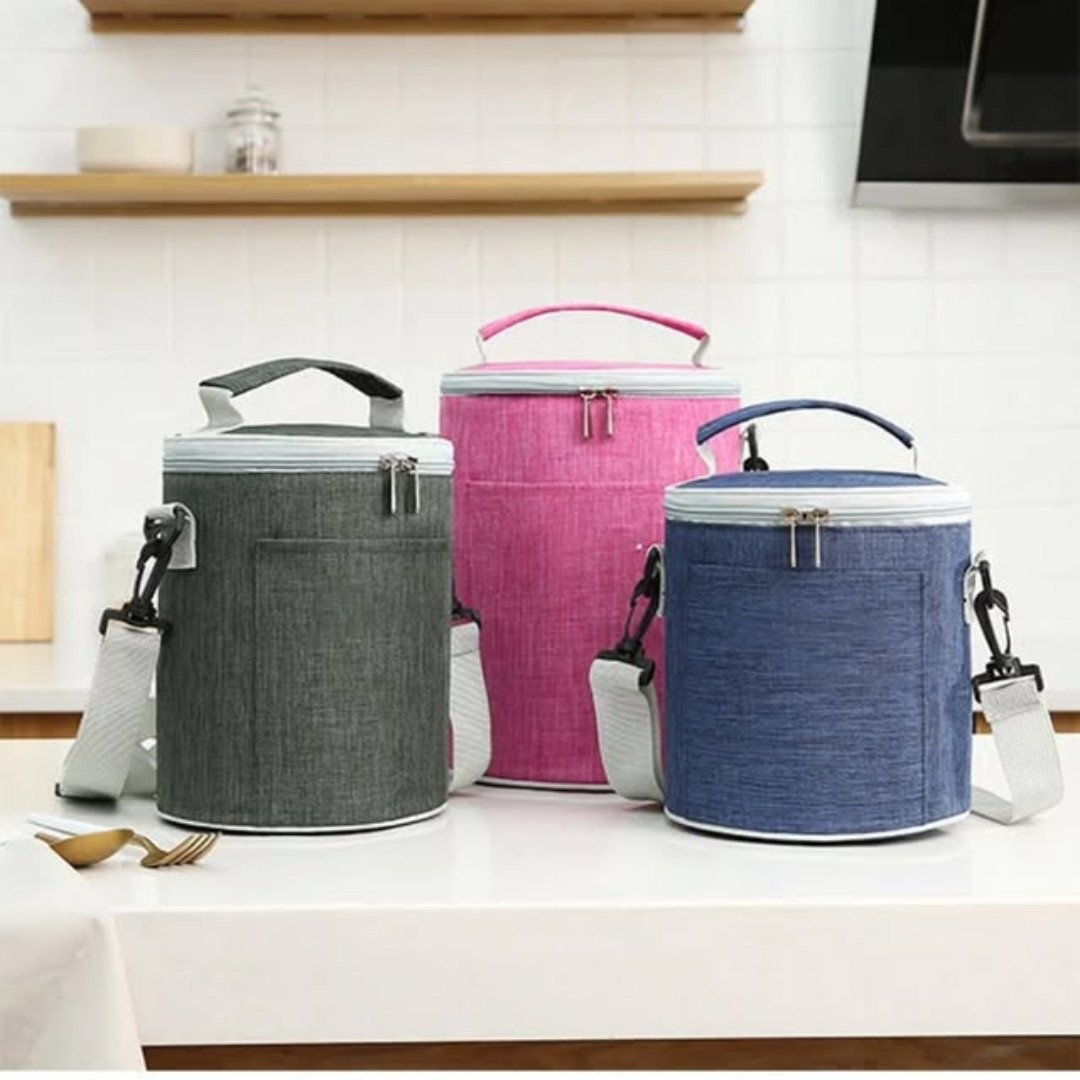 Insulated Round Lunch Bag