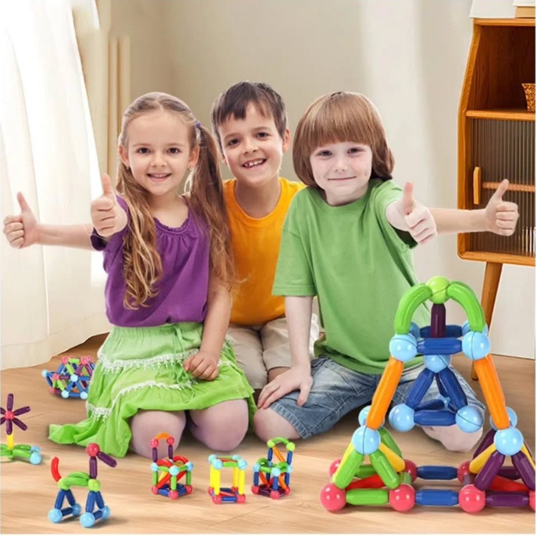 64PCS Magnetic Sticks Building Set