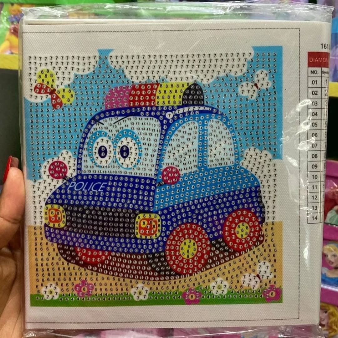 DIY Diamond Crystal Painting Cartoon with Frame Wall Décor
