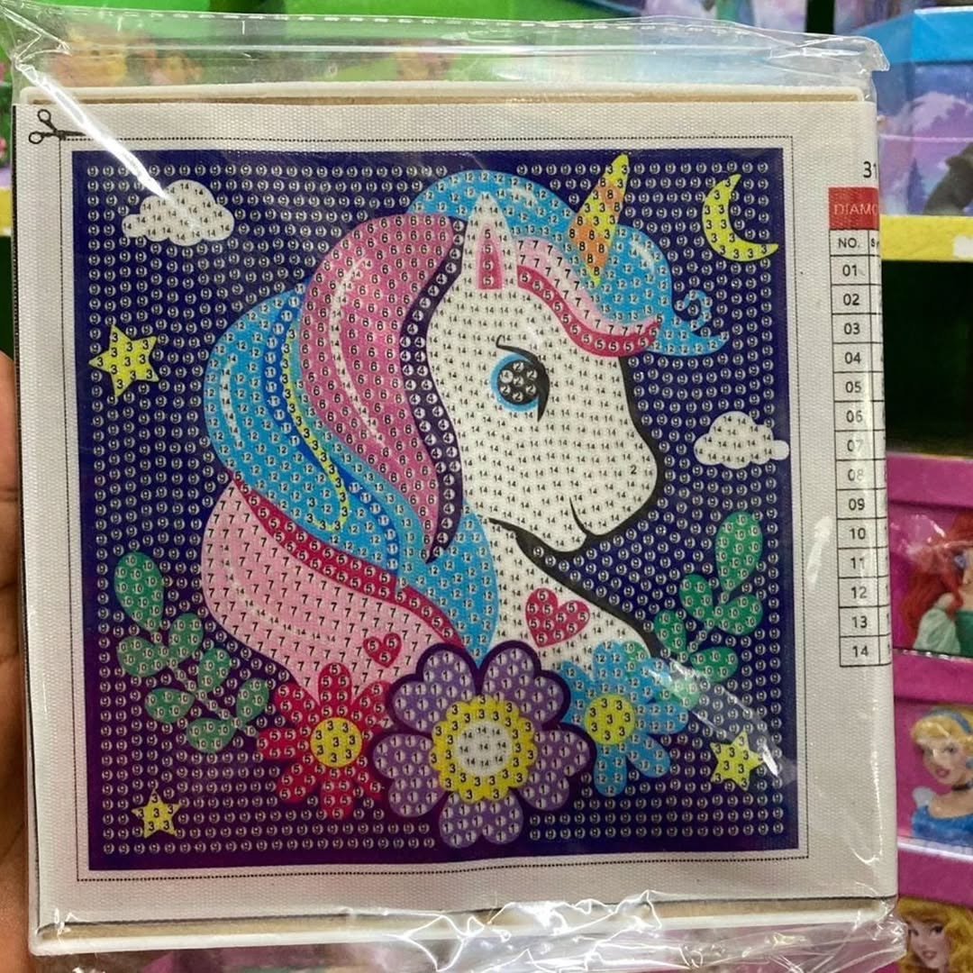 DIY Diamond Crystal Painting Cartoon with Frame Wall Décor