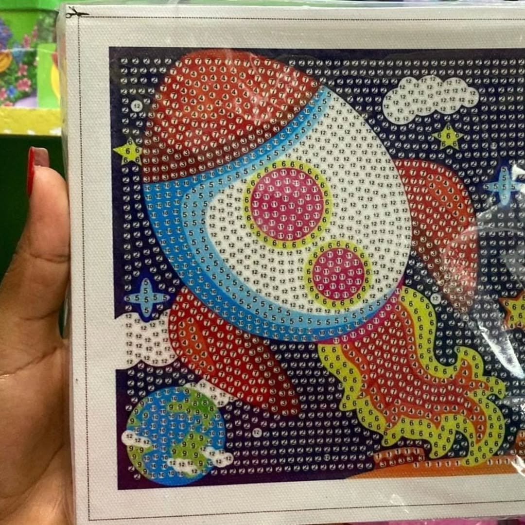 DIY Diamond Crystal Painting Cartoon with Frame Wall Décor