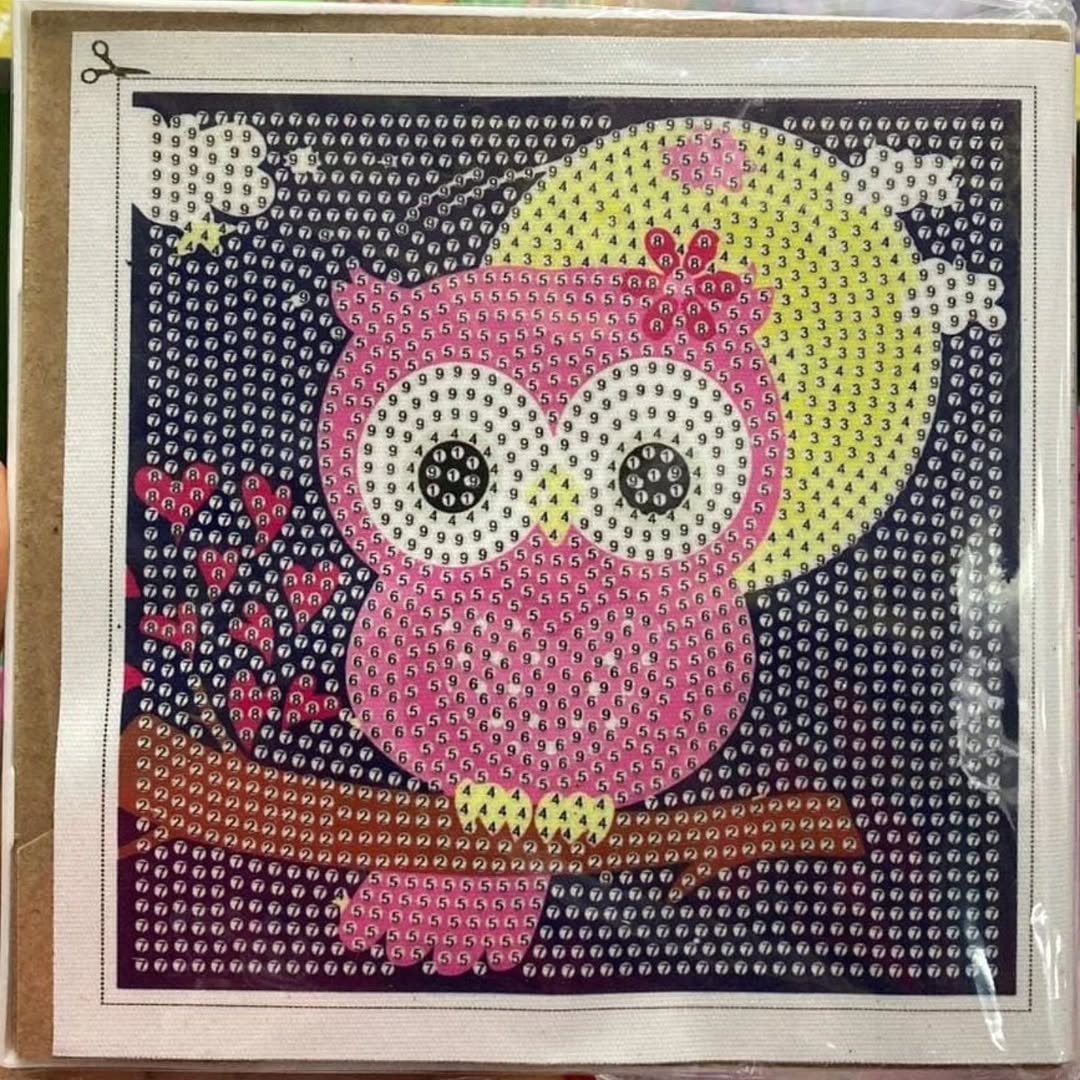 DIY Diamond Crystal Painting Cartoon with Frame Wall Décor