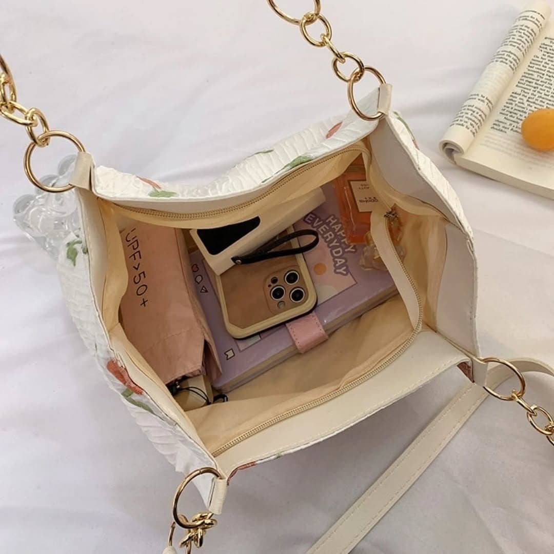 Floral Canvas Tote Bag