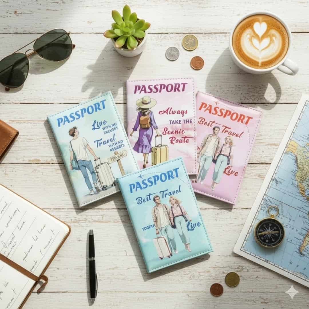 Synthetic Leather Passport Holder Wallet