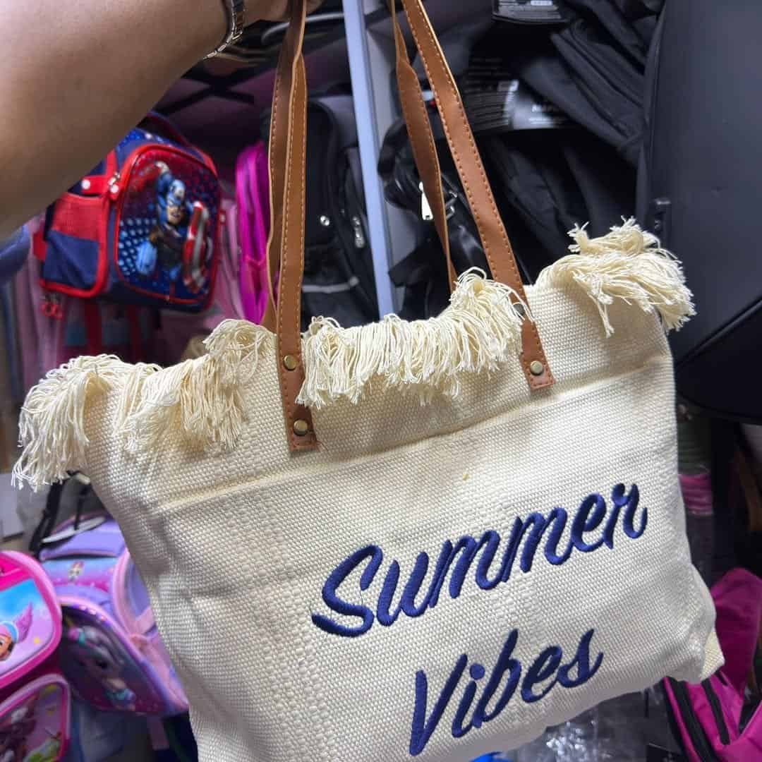 Summer Vibes Women Beach Market Bag