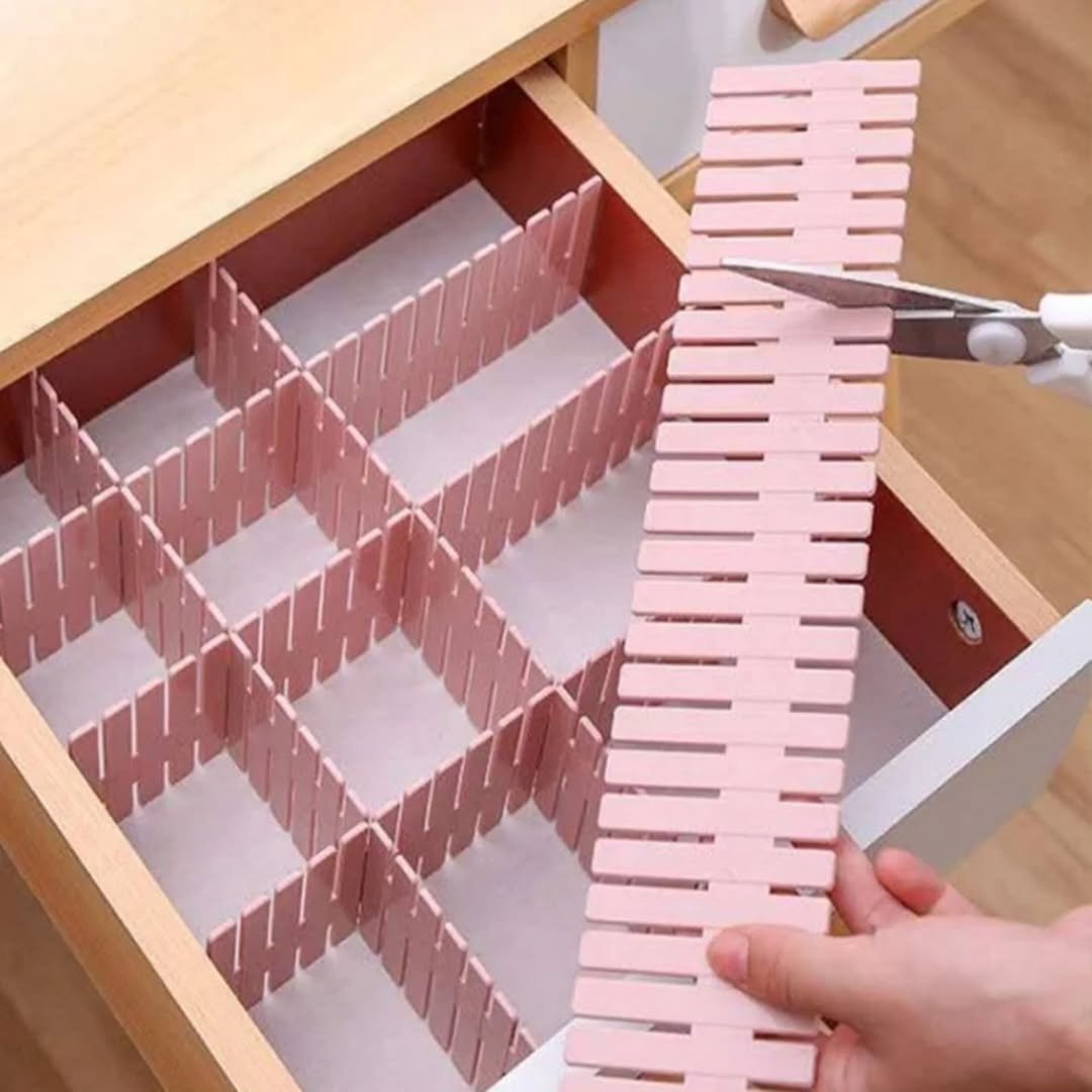 4Pcs Adjustable Drawer Divider Organizer
