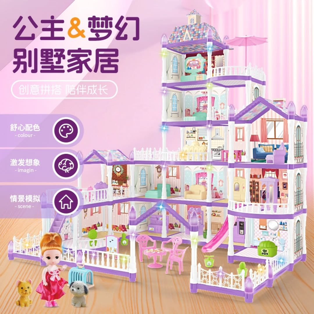 Magical Doll Villa with Lights