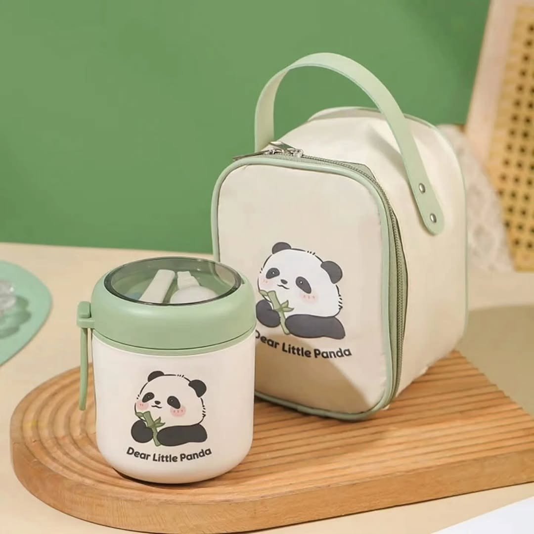 2 in 1 Food Flask Thermos with Matching Insulated Lunch Bag