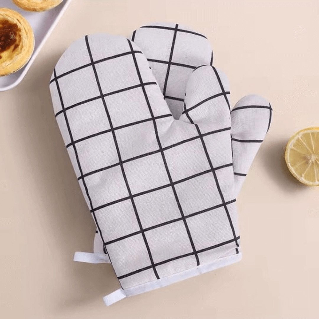 Cotton and Linen Oven Gloves