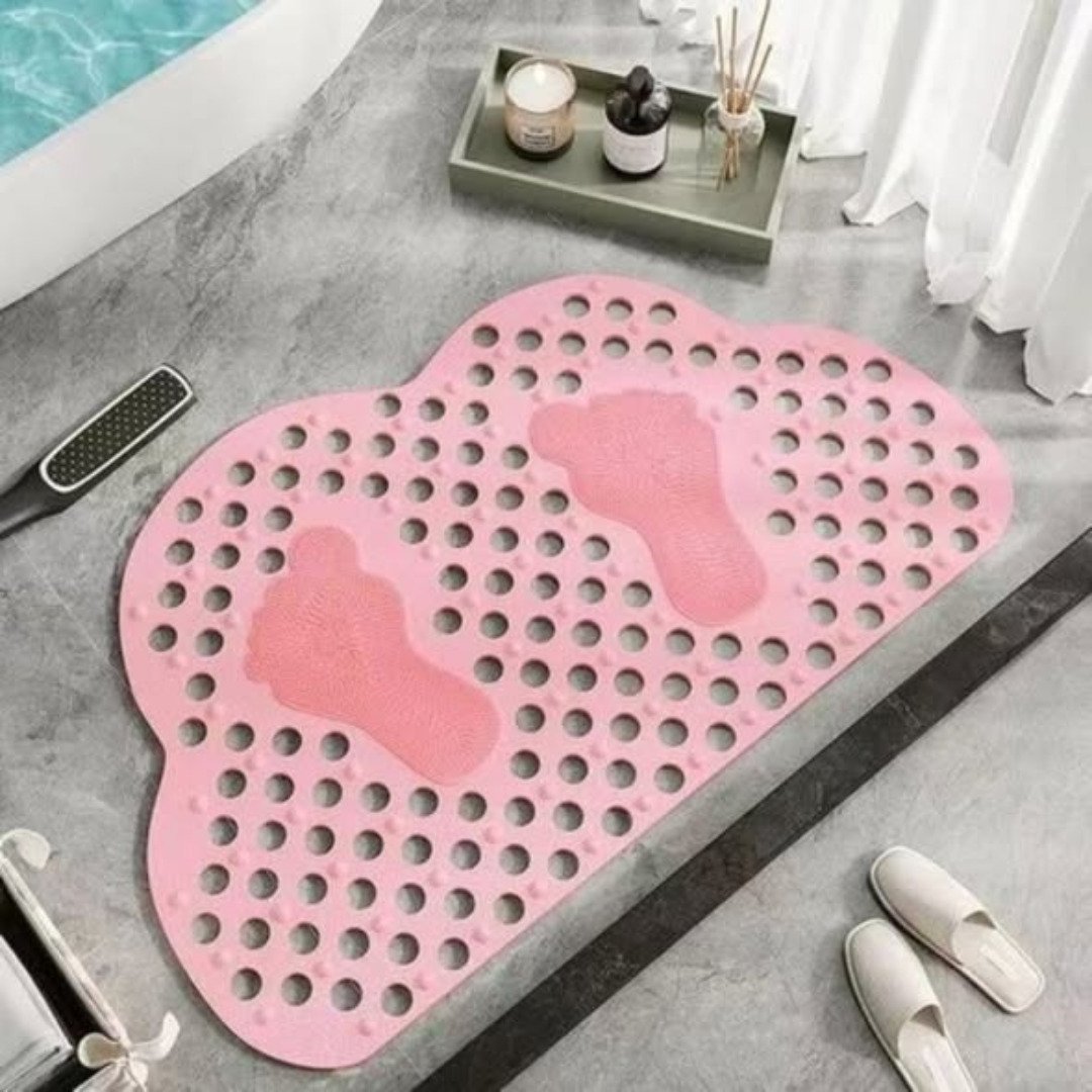 Pink - Big Cloud shape Antislip bathroom mat