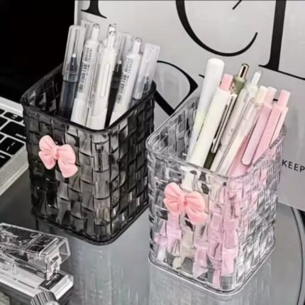 Acrylic Makeup Brushes Storage Desk Organizer