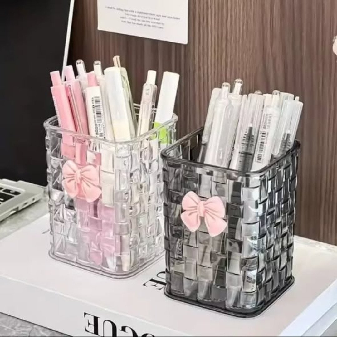 Acrylic Makeup Brushes Storage Desk Organizer