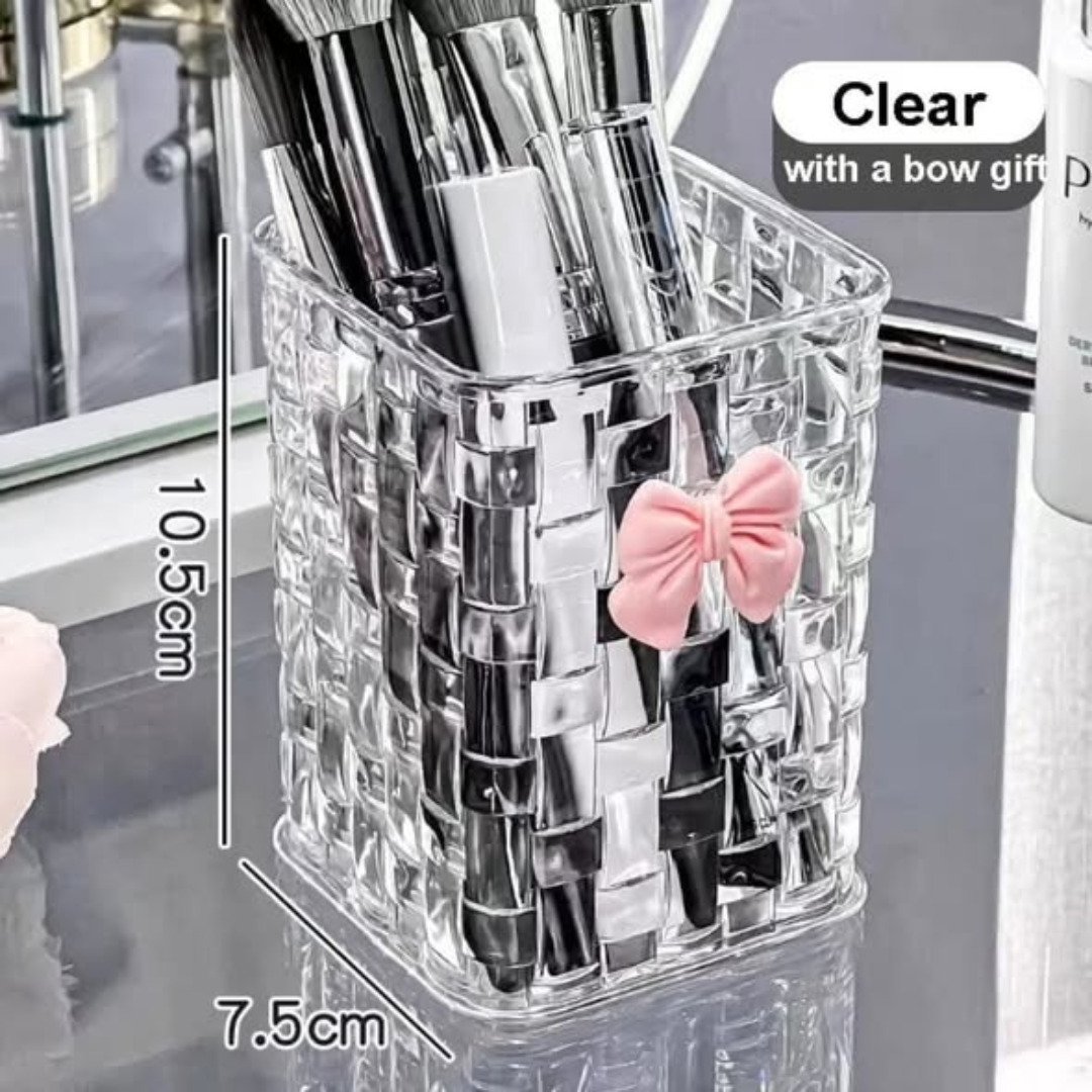Acrylic Makeup Brushes Storage Desk Organizer