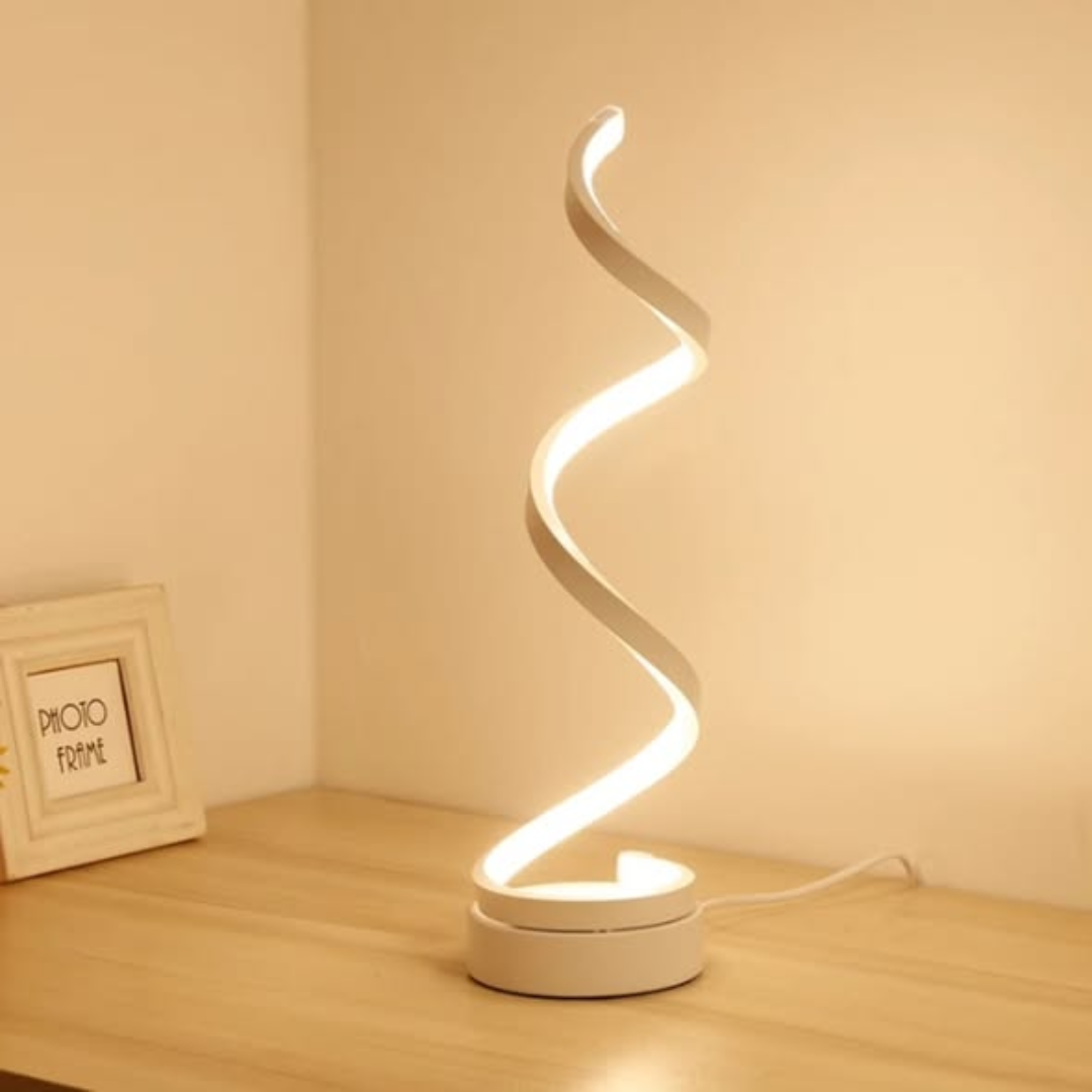 Vertical spiral table lamp