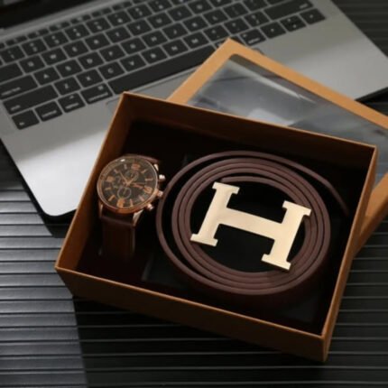 WATCH AND BELT MEN GIFT SET