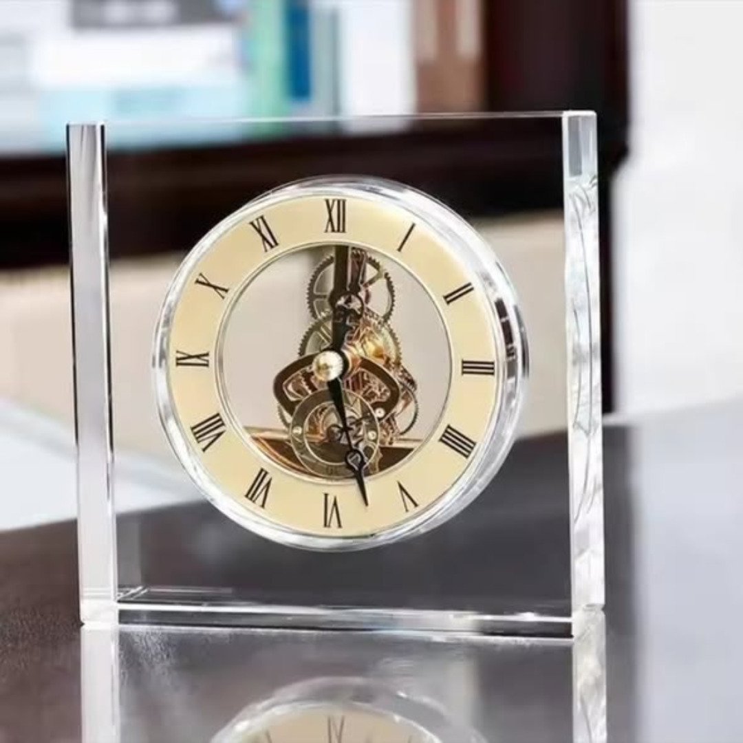 Crystal Square Desktop Clock