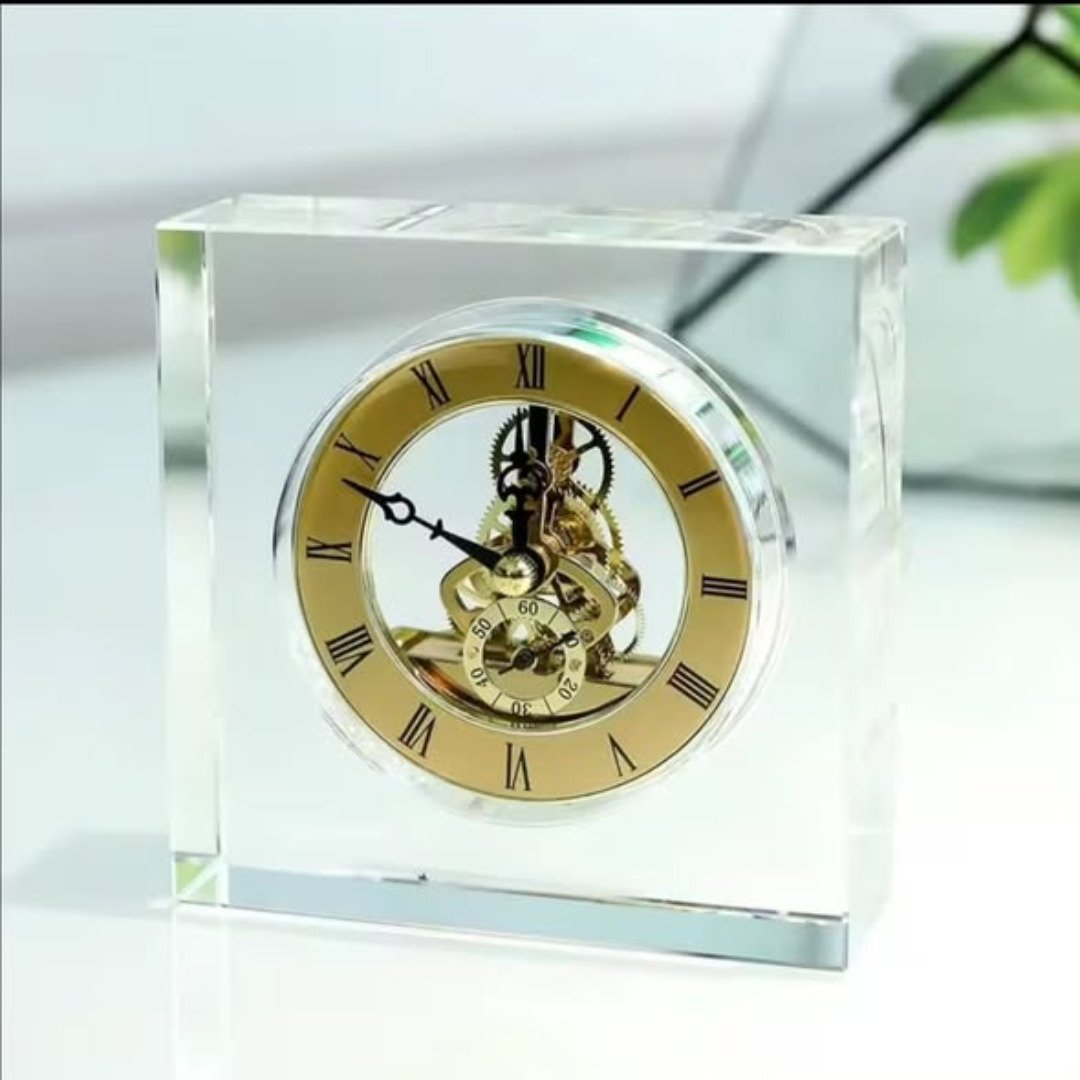 Crystal Square Desktop Clock