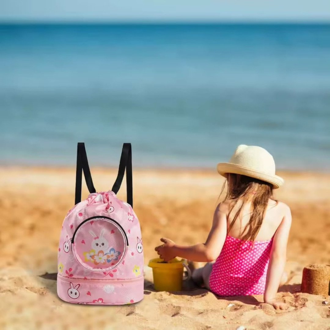 Cartoon Drawstring Waterproof Swimming Bag