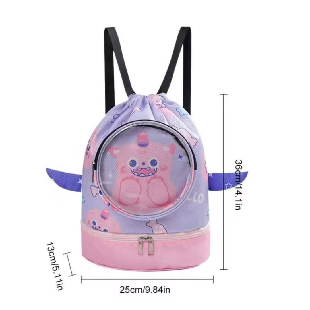Cartoon Drawstring Waterproof Swimming Bag