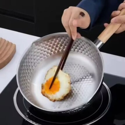 Stainless Steel Sufuria with Wooden Handle