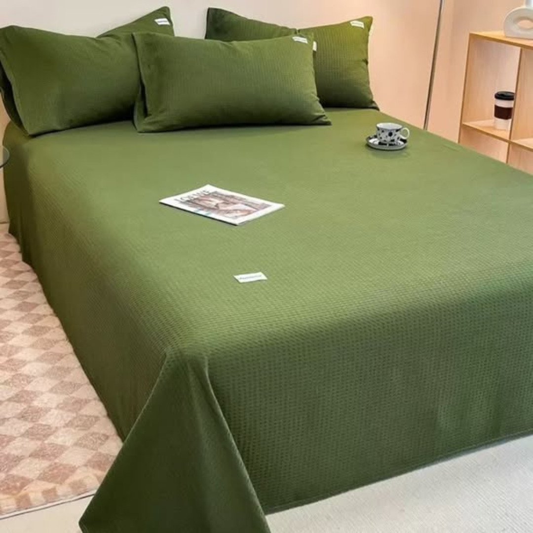 Waffle Bed Coverlet Set