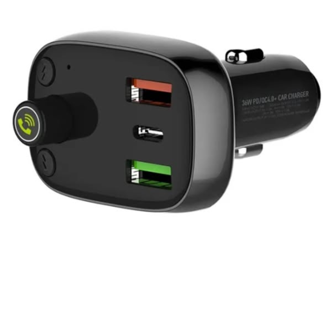 Car Bluetooth FM transmitter with triple USB car charger