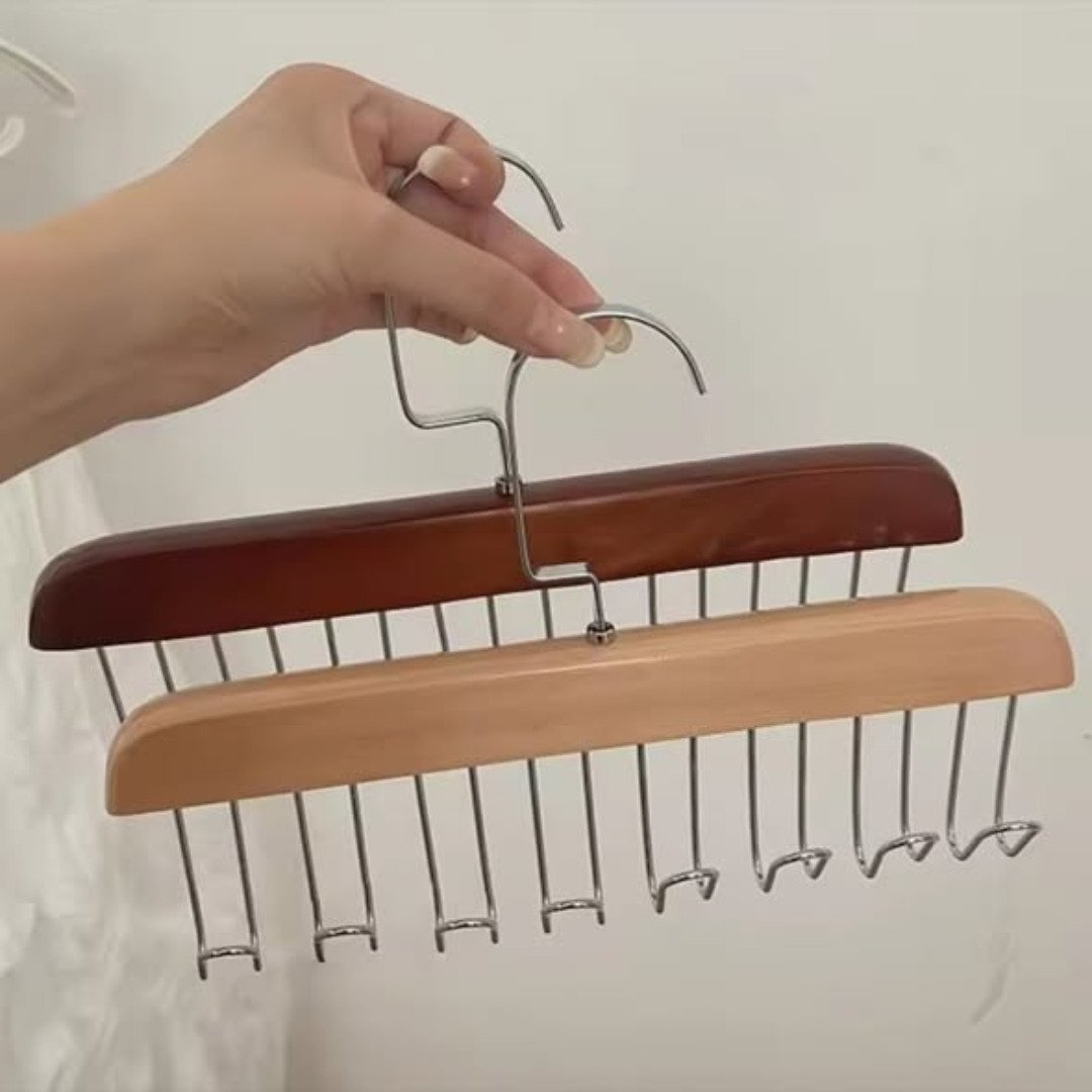 Wooden Plank Multipurpose 8 Hook Hanger