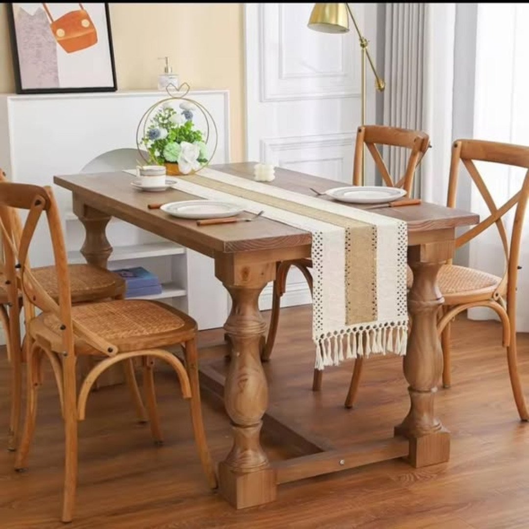 Bohemian style Table Runner With tassels