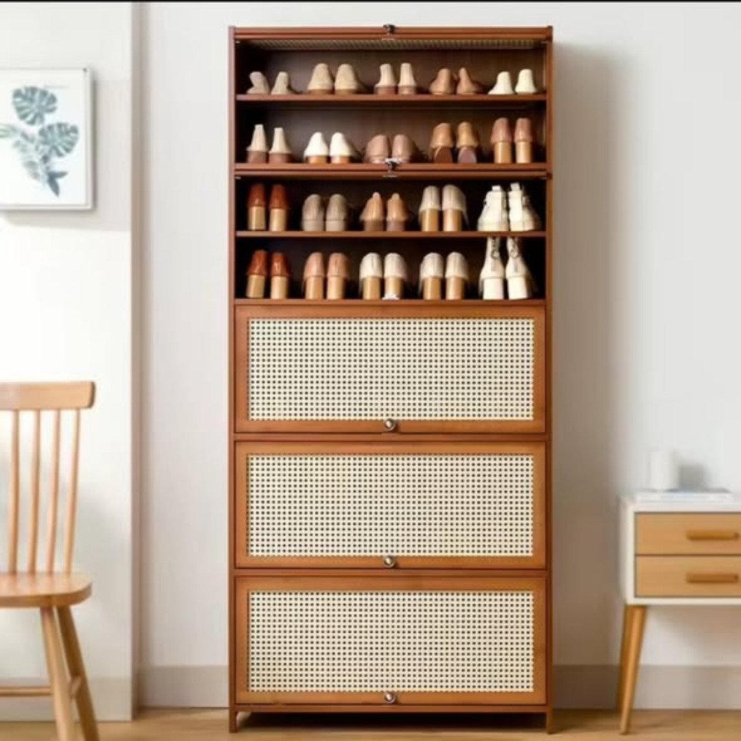 11 Layer Breathable Bamboo Shoe Storage Cabinet