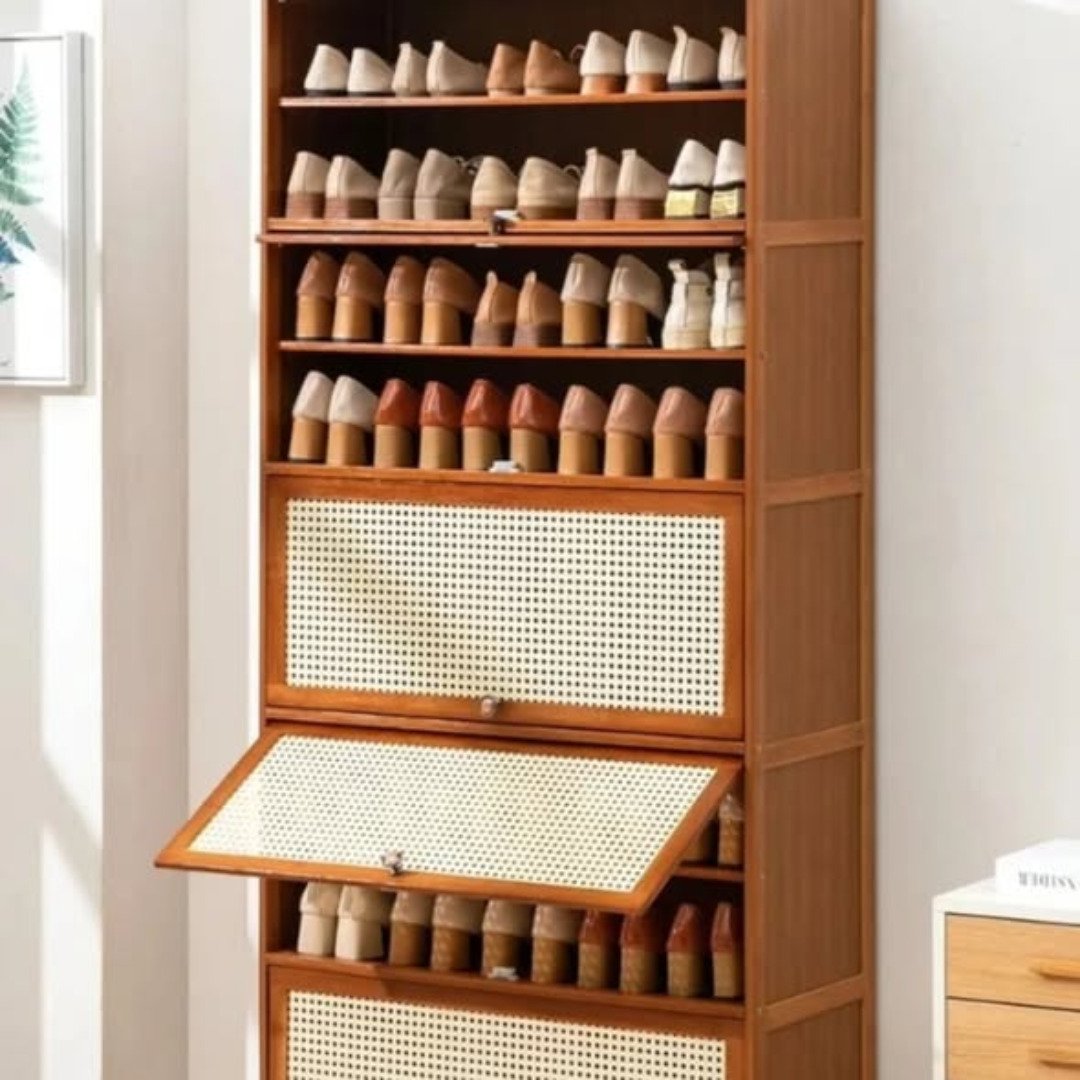 11 Layer Breathable Bamboo Shoe Storage Cabinet