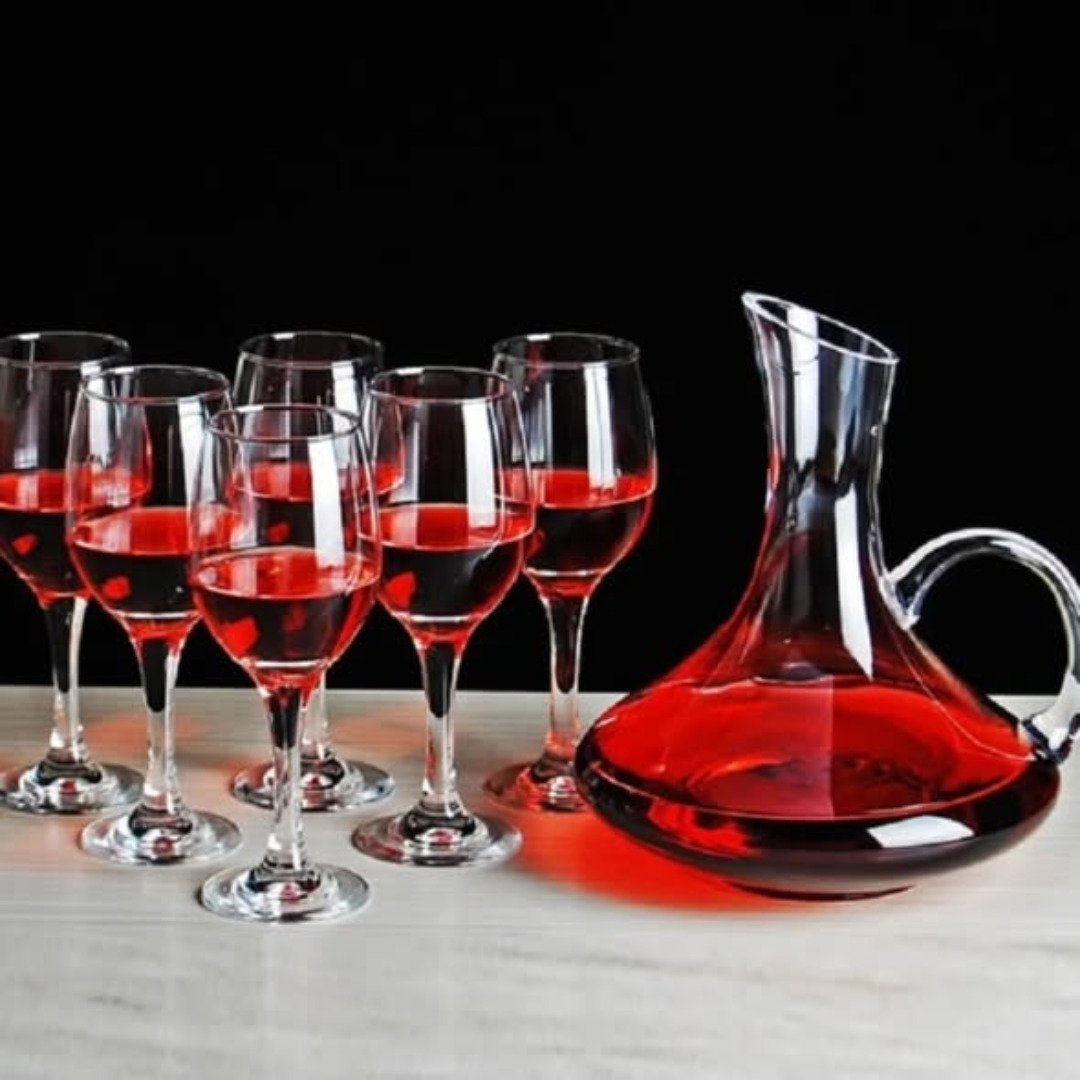 7pcs Plain Colour Wine Decanter Set