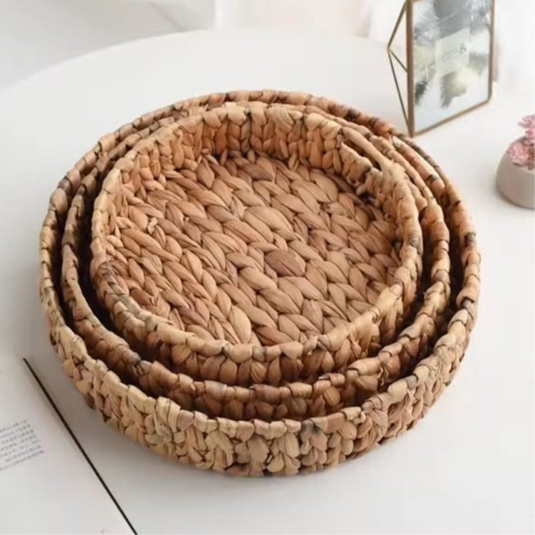 3 in 1 Handmade Rattan Deco Trays