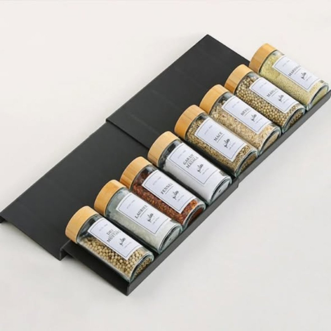 Spice drawer organizer rack