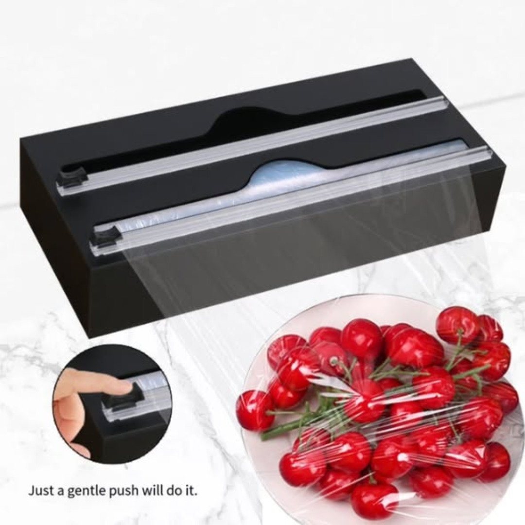 2 in 1 Bamboo wrap dispenser with cutter