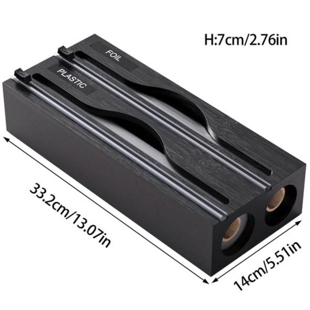2 in 1 Bamboo wrap dispenser with cutter