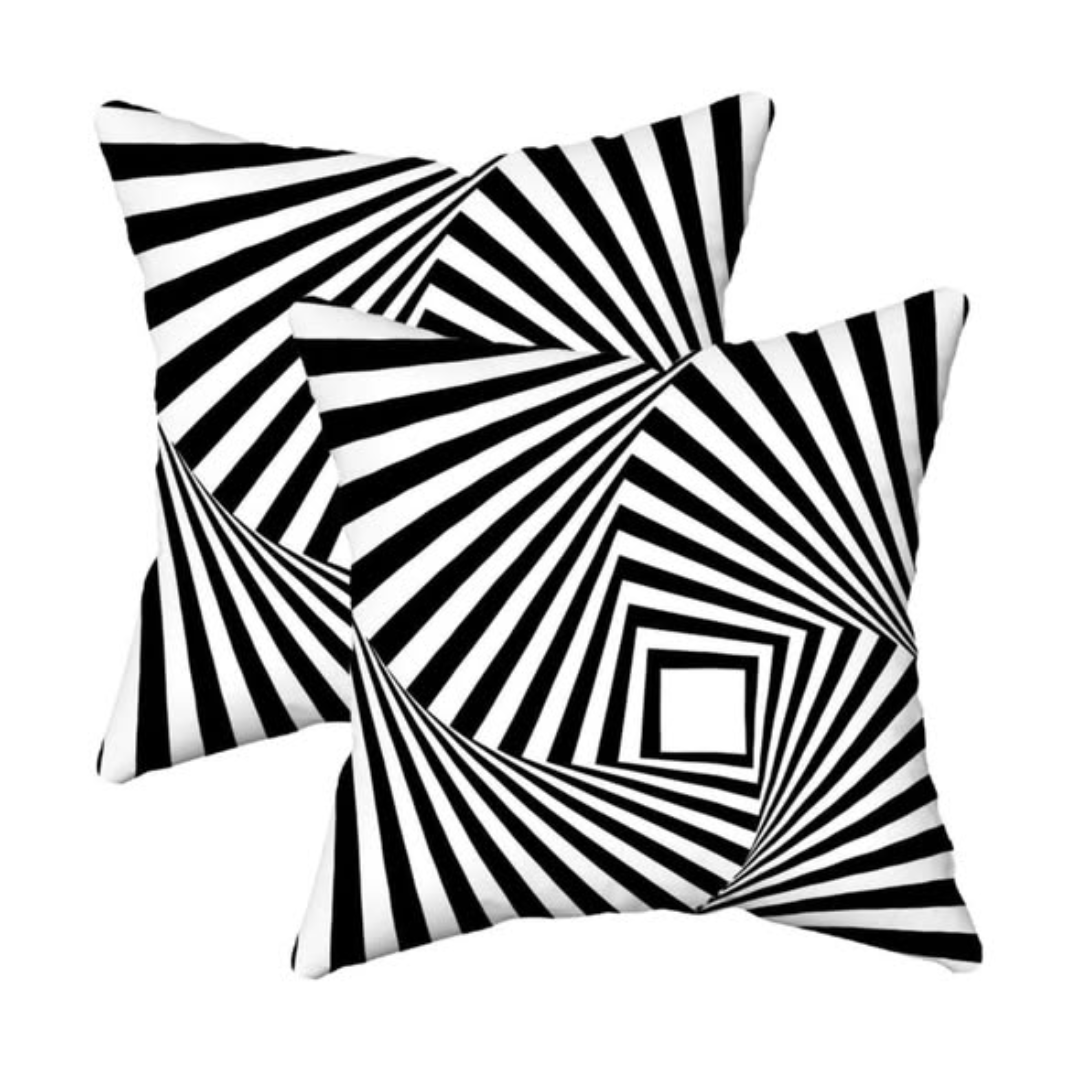 Geometric Contrast Color Print Pillowcase