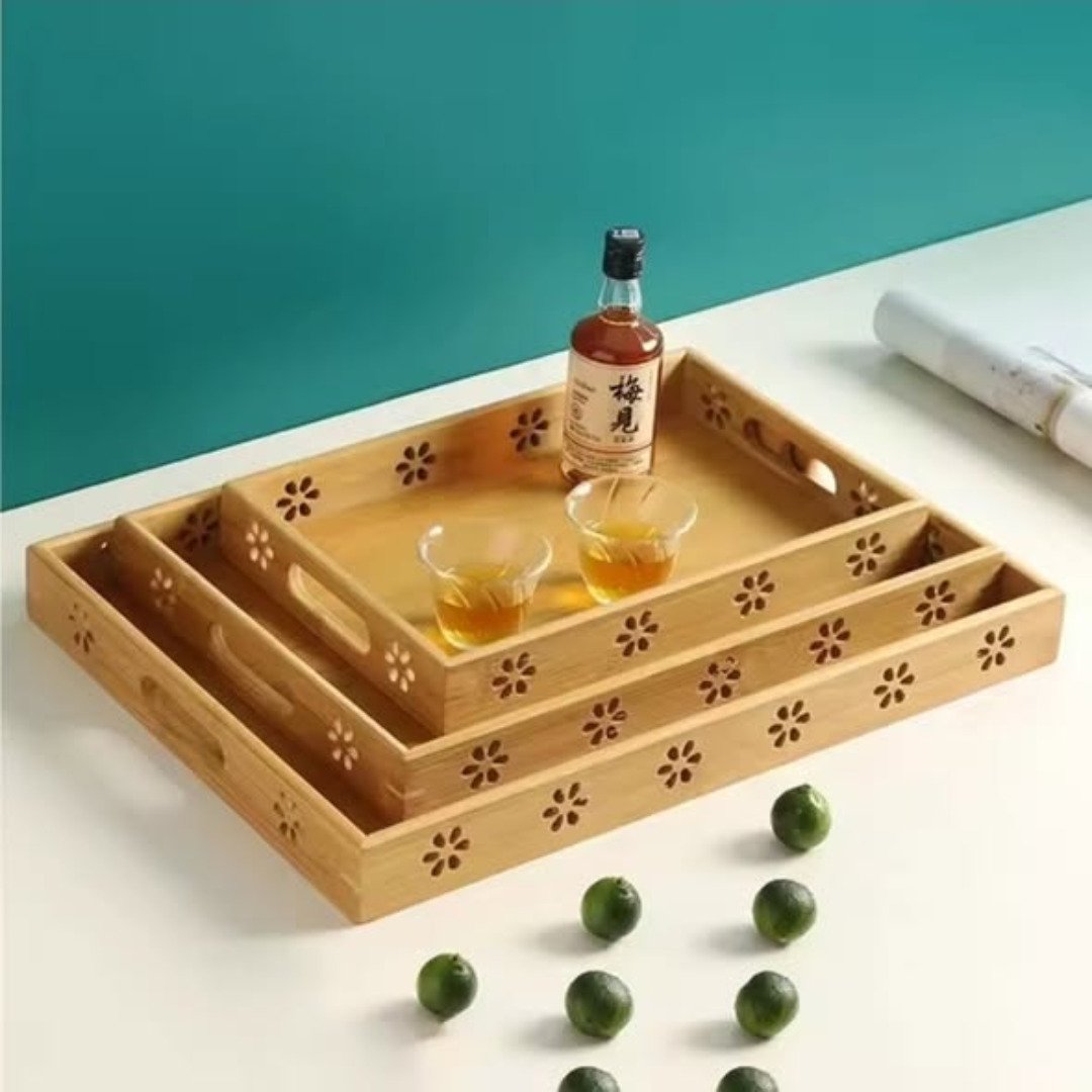 3 in 1 Multi-functional Bamboo Trays