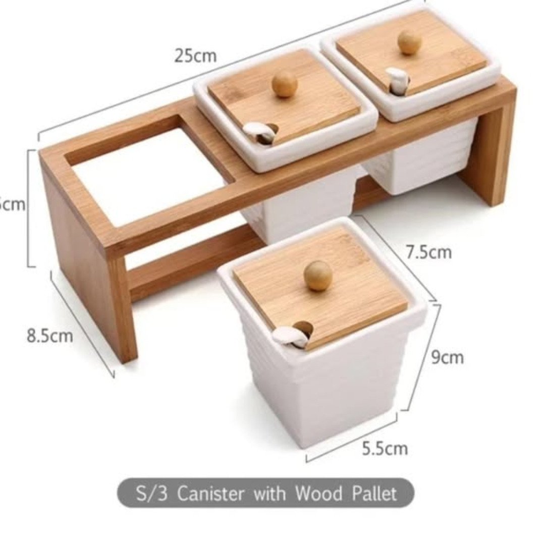 3pcs Ceramic Canister Set