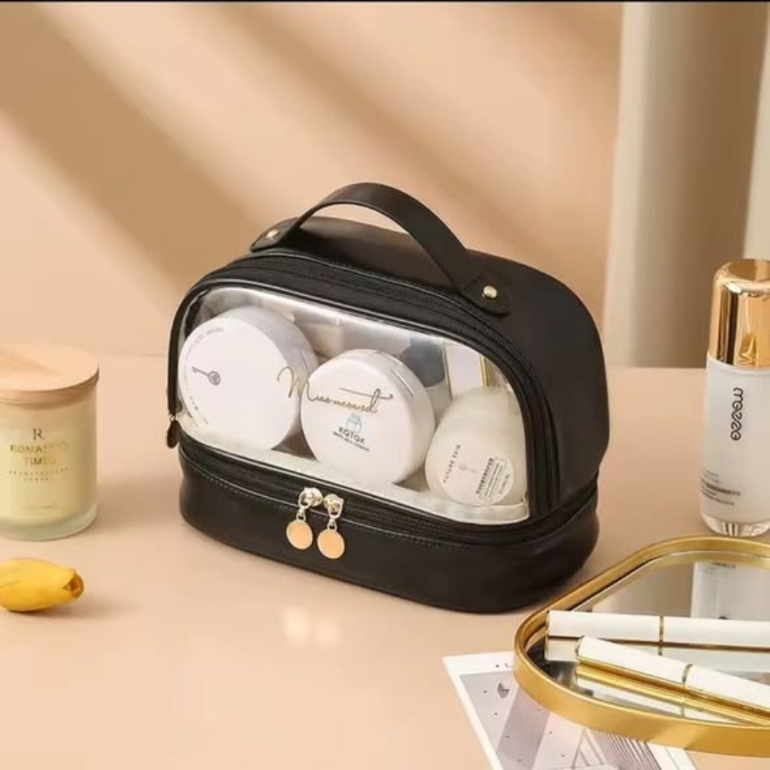 Double Layer Cosmetic Toiletry Travel Bag