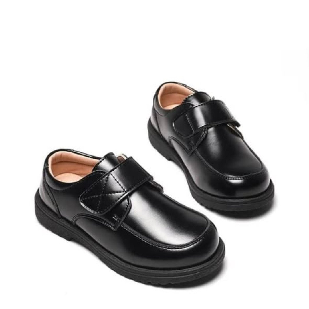 Boys Black Oxford Leather School Shoes