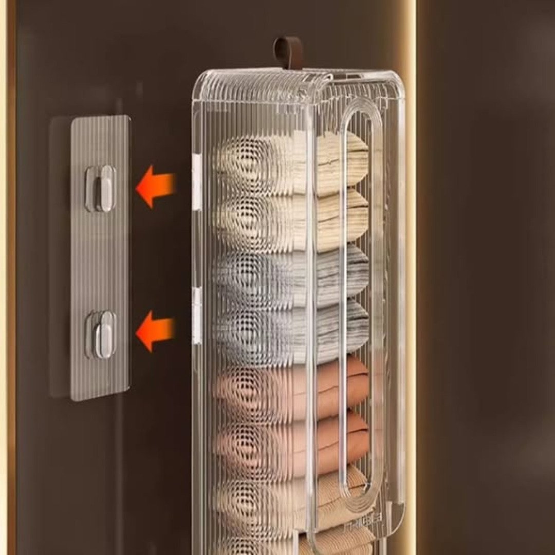 Wall mounted undergarments/socks organizer