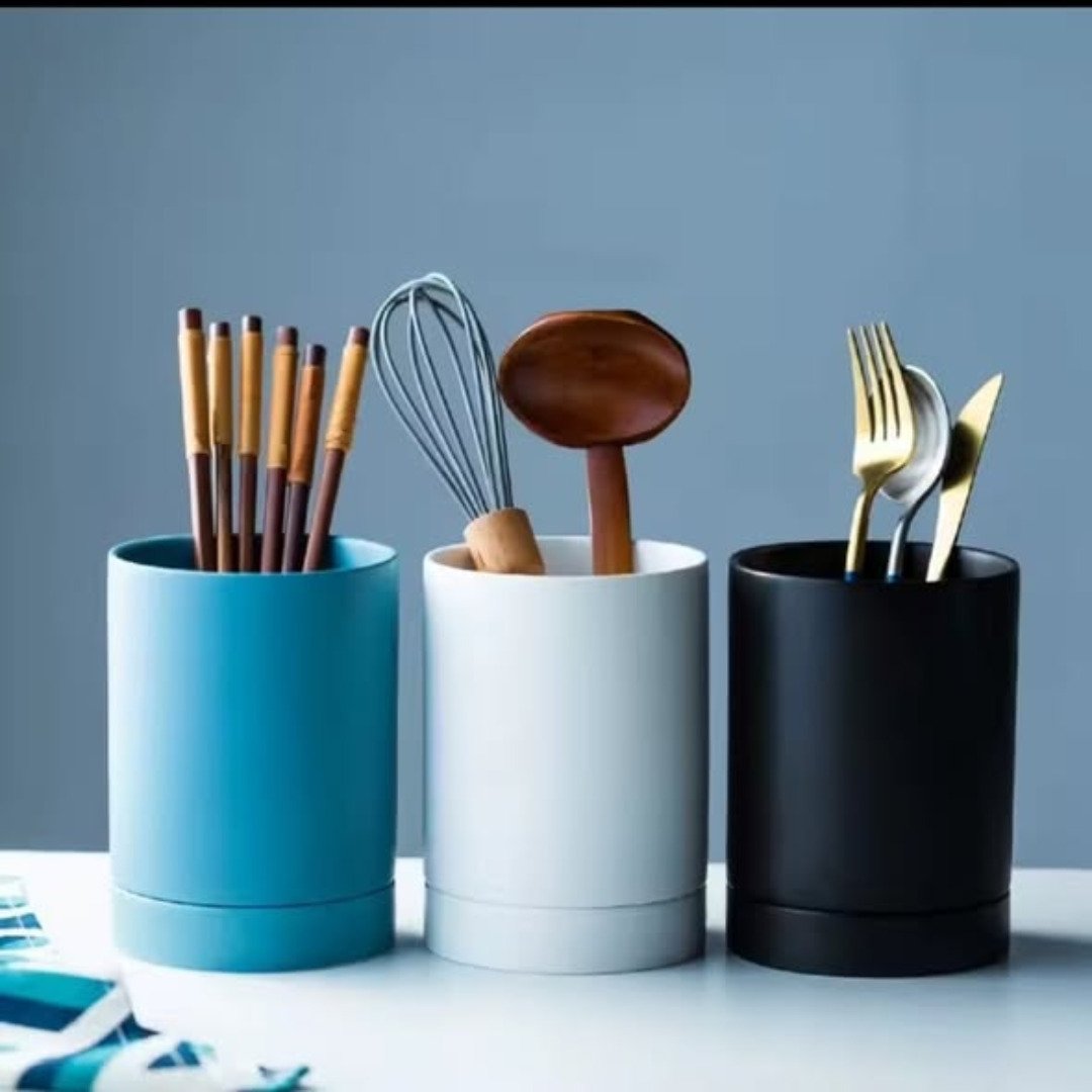 Porcelain Ceramic kitchen cutlery Organizer With Water Holder