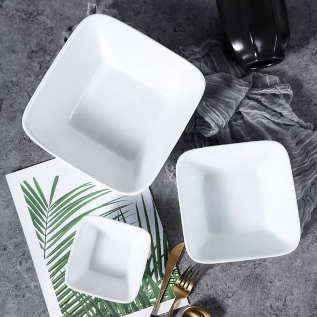 6pcs Double Square Soup Bowl