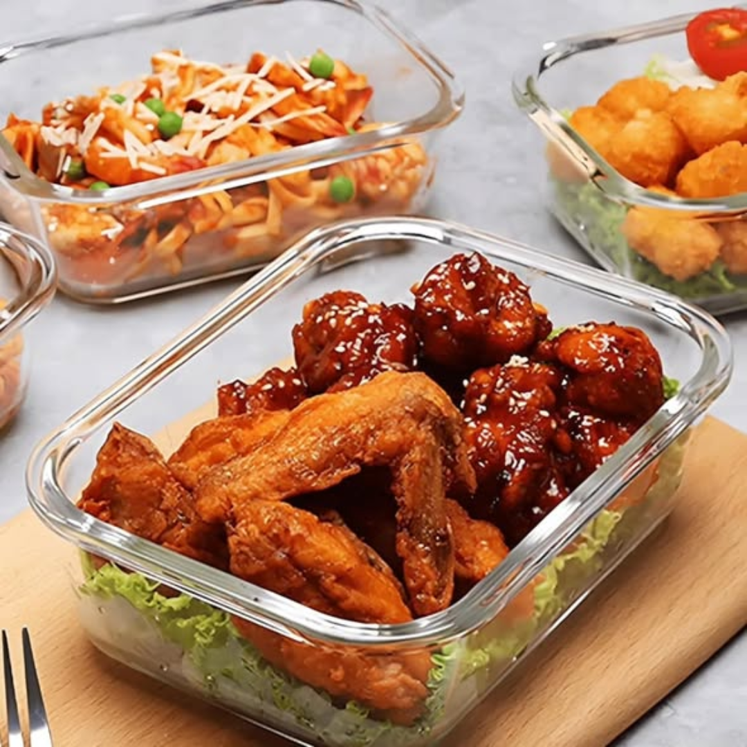 Glasswork storage containers